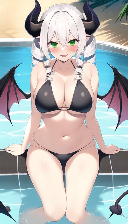 yumekuchi_onna's tweet photo. Which Do You Prefer:
The Beach or the Pool?
I prefer the beach's atmosphere but i prefer the pool's privacy (Private pool not public)
*AI Art Generated*
#AIArt #NovelAI #VtubersEN #VtuberUprising #succubus #BeachorPool https://t.co/qyCC0cnmwD