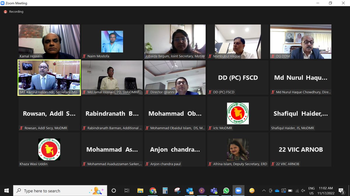 NRP_DDM's tweet photo. The honorable Secretary of MoDMR, Director General of DDM along with other steering committee members reviewed NRP: DDM Part's progress in the Project Steering Committee meeting recently. https://t.co/70oAepqJGp