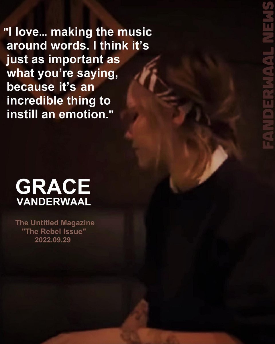FANderWaalNews's tweet photo. #WednesdayWisdom • 2022.09.29
@GraceVanderWaal to @TheUntitledMag’azine regarding her fondness of the production side of recording
(📸Grace in the studio on Instagram Live 2022.10.26 - screenshot)
#TheRebelIssue #SupportGraceVanderWaal #LionsDen #Megalopolis #ChooseKindness https://t.co/YHoO0ulo1Q
