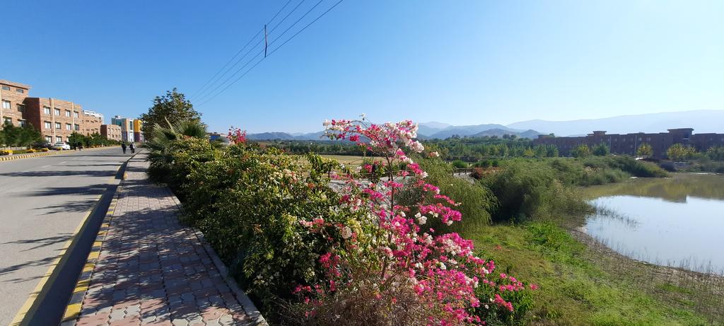 ShafeeqGigyani's tweet image. Just reached Pak-Austria Fachhochschule Institute of Applied Sciences and Technology Haripur for orientation session on the #NetZeroChallenge which envisions to engage university students to understand the implications of #ClimateChange through Innovation.

Campus with a Lake. 😊