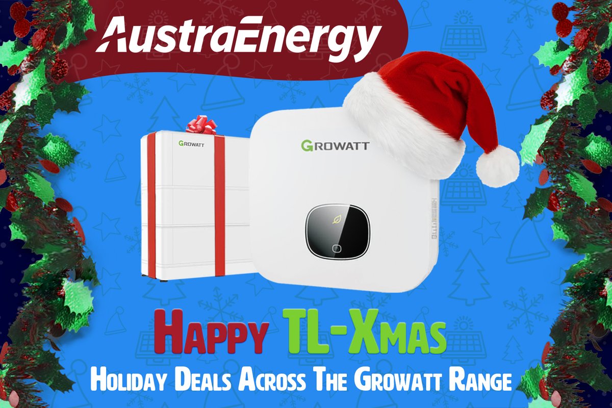 To kick off this holiday season we have deals on our <a href="/GrowattInverter/">Growatt New Energy</a> products, with great offers across their wide range from the popular MIN TL‑X inverters to full Growatt battery systems.
For full details on our our holiday offers contact your sales rep or local Austra office.