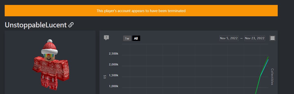 Iurkingtheweb's tweet photo. @JustYosee Searchblox was backfired, many people lost robux, and limiteds. ccfont was even terminated because he was compromised from it and they used his account to hold some of the stolen limiteds. But I don’t think roblox can rollback robux. https://t.co/RTaS0c5Fhj