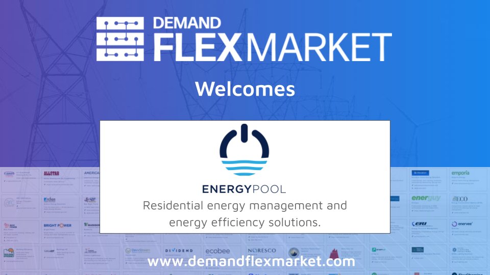 Welcome, EnergyPool!
FLEXmarkets pay for peak savings, making load shifting more valuable and lucrative than ever.
Learn more about how to become a FLEXmarket provider and get paid to be part of delivering a clean reliable grid.
demandflexmarket.com/contact.html
