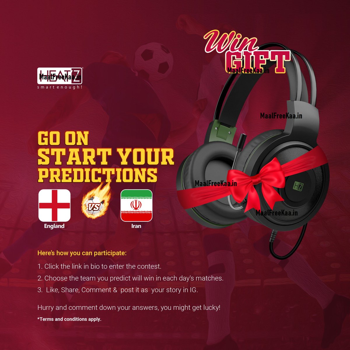 MaalFreeKaa's tweet photo. #KickOff #FifaContest #FootballContest #PredictandWin #GuessAndWin #Everyday #Contest #ContestAlert
#Play Here & #Win #MaalFreeKaa
https://t.co/Oc9yLjH0Wm https://t.co/z9Ij9LZCMc