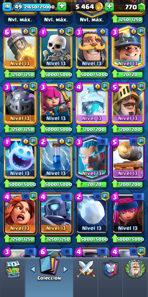 cr_martim's tweet photo. @RoyaleAPI WOW. 50.000 DE ORO???? Upgrade zero cards xd https://t.co/3taNVDMfic
