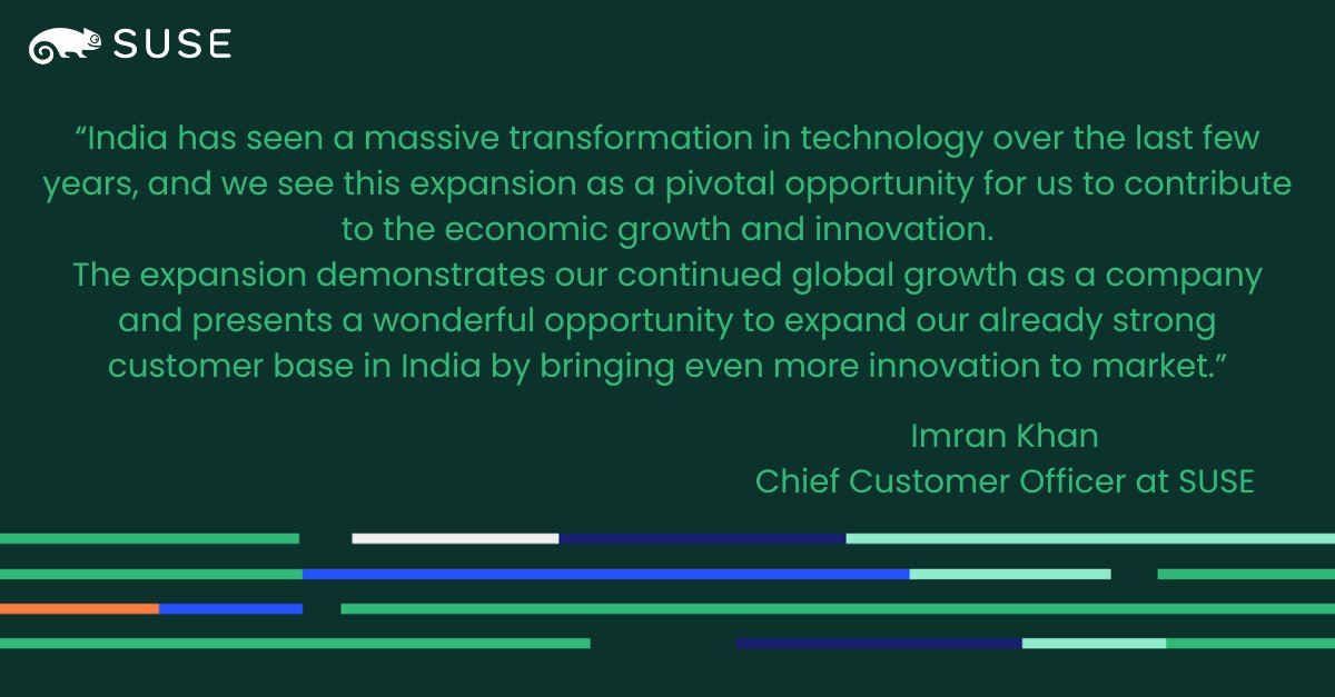 sachlovy's tweet photo. #SUSE opens a new office in Bengaluru, India! This #expansion in one of the fastest-growing tech hubs will allow us to better serve and scale our customers in India and boost our #innovation by tapping into India’s strong talent pool. 
➡ Read more: https://t.co/ipJEqCKV9O https://t.co/RI7Xy7uyAb