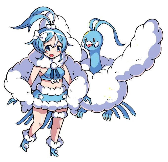 ルビサファ20周年だったようなので、ルビーでお世話になったチルタリスを描きました。ふわふわだしゆるふわアイドルみたいにしてあげました #ポケ擬 
