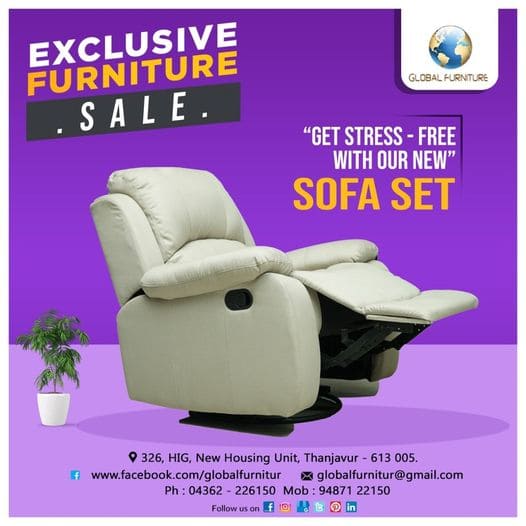 GlobalFurnTnj's tweet photo. Had a tough day?  Perfect sofa comfort to make you relax. This is where comfort meets superiority.! GLOBAL FURNITURE THANJAVUR provides you  Pocket-friendly sofas with the best comfort. Buy once, keep it forever. https://t.co/OT2AOYIIJ2