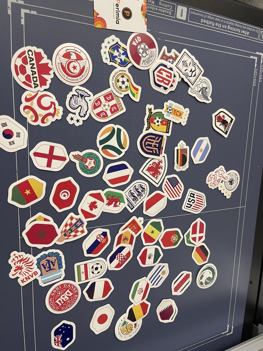 stickrjam's tweet photo. WorldCut die cut stickers #FIFAWorldCup #Worlds2022 #Worlds2022 #QuatarWorldCup2022 https://t.co/cLuhQntACC