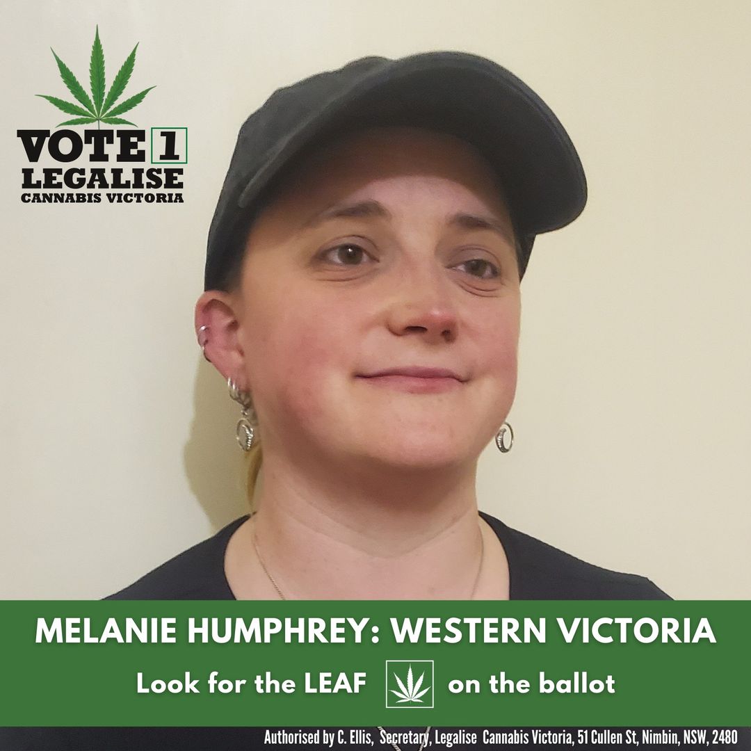 lcvicparty's tweet image. Melanie Humphrey is one of our LC candidates for Western Victoria. She&apos;s passionate about  #legalisecannabis and sustainability. Working with local orgs in Geelong to secure grants for community recycling programs, she&apos;s known for getting things done! #vicvotes #lookfortheleaf