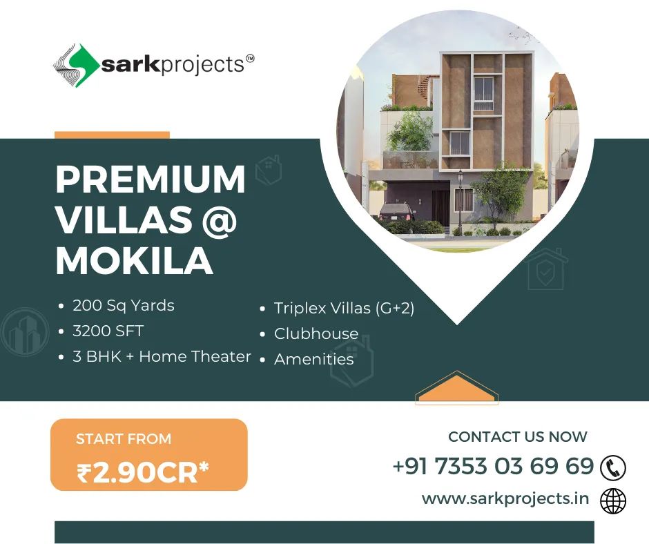 SarkProjectsInd's tweet photo. Premium 4 BHK + Home Theater, Triplex Villas in Mokila, Hyderabad.

For more details contact: ☎️: +91 7353036969 

#sarkprojects #realestateagent #realestateexpert #Hyderabad #hyderabadrealestate #villas https://t.co/FRId3ae88N