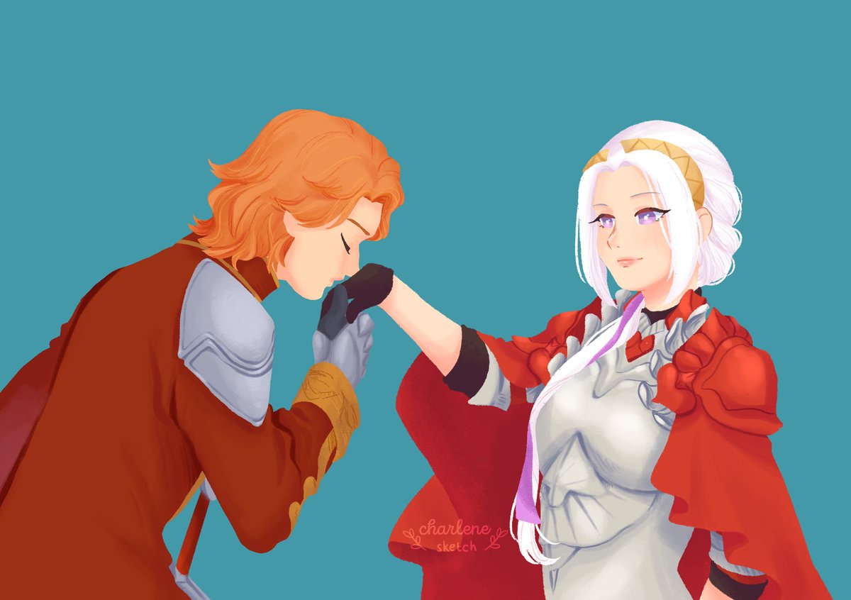 charlenesketch's tweet photo. recent comm done for @teakanchor ❤️🧡

#fe3hopes #ferdigard https://t.co/gJIKcy1eek