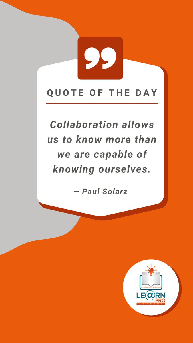 learnproacademy's tweet image. I find this particularly true for studying. Study buddies help keep you focused and motivated . . . 

#PaulSolarz
#EduQuote
#LearnPro
#LearnProAcademy