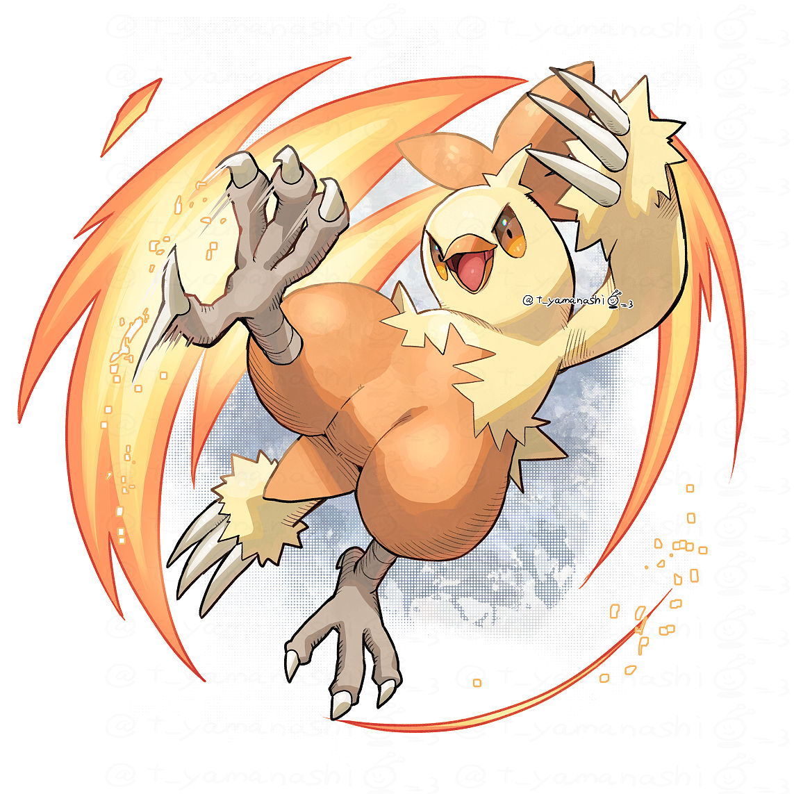 open mouth solo pokemon (creature) no humans tongue claws talons  illustration images