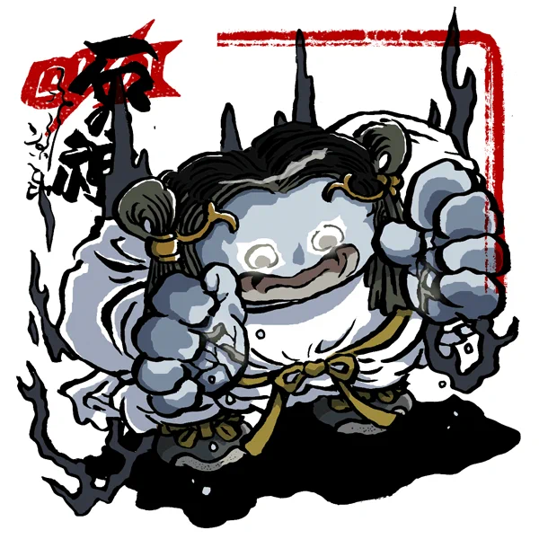ONIシリーズのキャラ描く。『幕末降臨伝ONI』の石の神 #ONI 