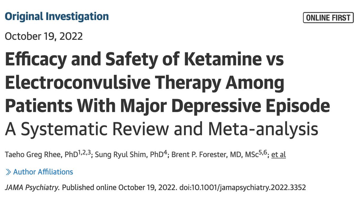 psychgeist52's tweet photo. Electrocuting the brain better than horse tranquilliser at temporarily reducing awareness of reasons for depression, study finds.

Neither as good as being kept asleep, which sees calls for further research and greater funding.

https://t.co/Z5CPJKRyTd https://t.co/cR99QXNwKJ