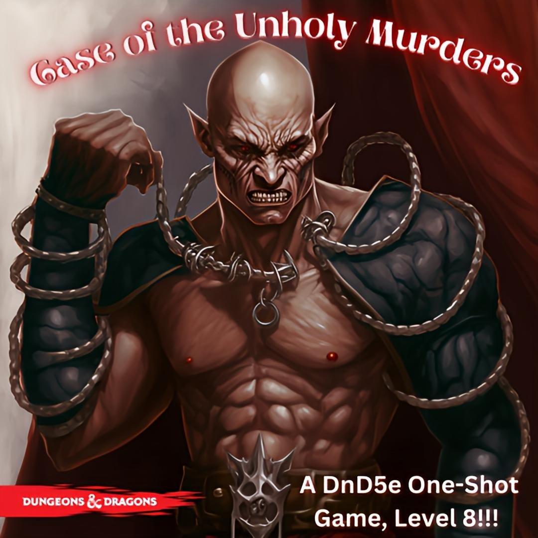 FGACommunity's tweet photo. DnD5e One Shot Game, Level 8. Case of the Unholy Murders [Streamed] | Warhorn https://t.co/cxsuG1JpYI open slots, free to play. This coming Friday! Players only need a @FantasyGrounds2 Unity VTT demo account! #vttrpg #dnd #fgcon @Wizards_DnD #vtt #rpg #dnd5e https://t.co/0FwiI5KhLA