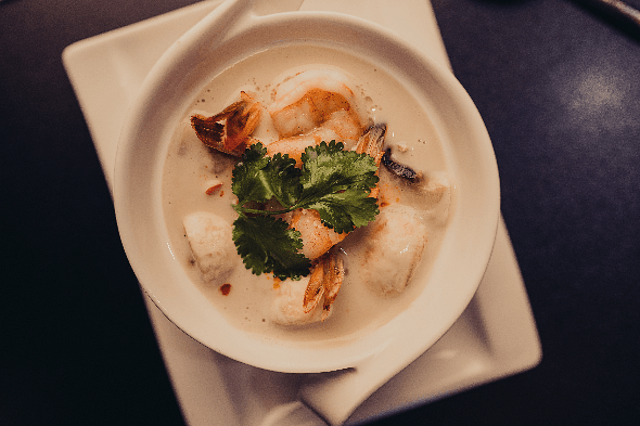 Tom Kha Gung - 
King Prawns in Coconut Soup 😍

#thaisoup #thaifood #montonthai #takeaway #monton #eccles #salford #manchester

tomyam.co.uk/monton