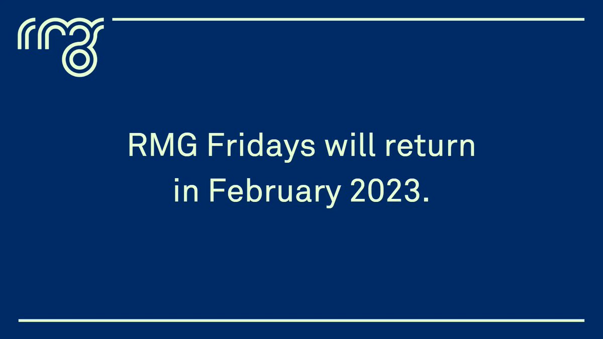 It's been wonderful to bring back RMG Fridays! Thank you to every performer, artist, and visitor who has participated in 2022. We will be pausing RMG Fridays for a couple of months, so there will be no events in December and January.
#thermg #rmgfridays