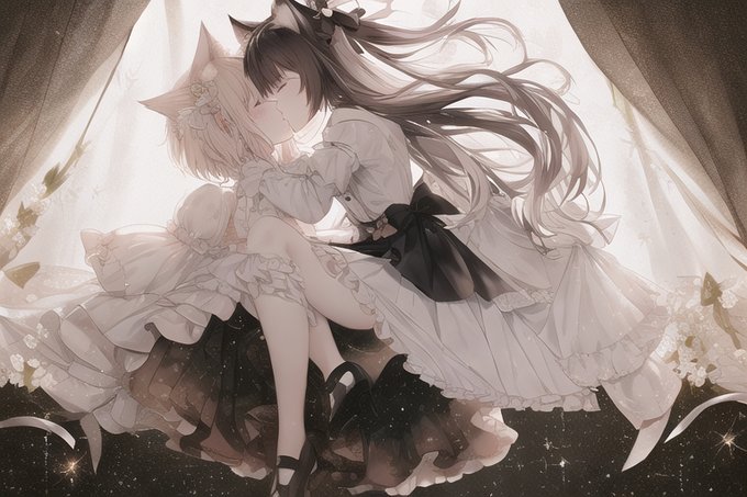 百合 #オリジナル #女の子 #創作 #少女 #NovelAI #百合 https://t.co/c1XnBirV02 