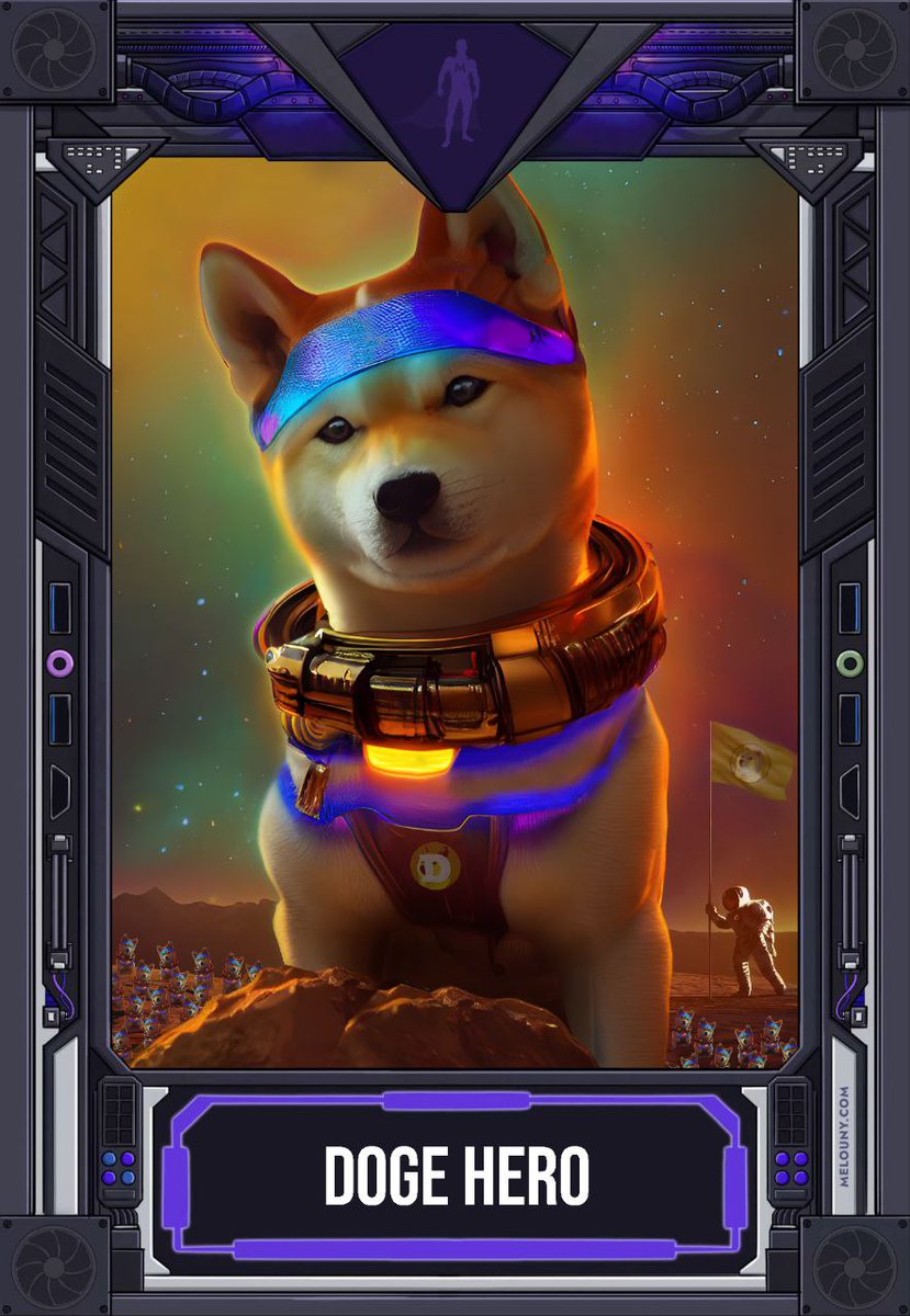 Every hero needs a loyal companion by his side. If this companion is also a hero, there is nothing that can stop them. DOGE HERO.

#DOGE #Dogecoin #DOGEARMY #PulseDogecoin #PLSD #MelounyNFT #NFTcollectibles #NFT #NFTCommunity #NFTarts