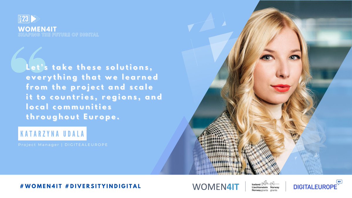 WomenForIT's tweet photo. And finally, wrapping up a successful event and a successful project is @KatarzynaUdala by reminding us to keep the ball rolling for #DiversityInDigital https://t.co/M4JKJQ4213