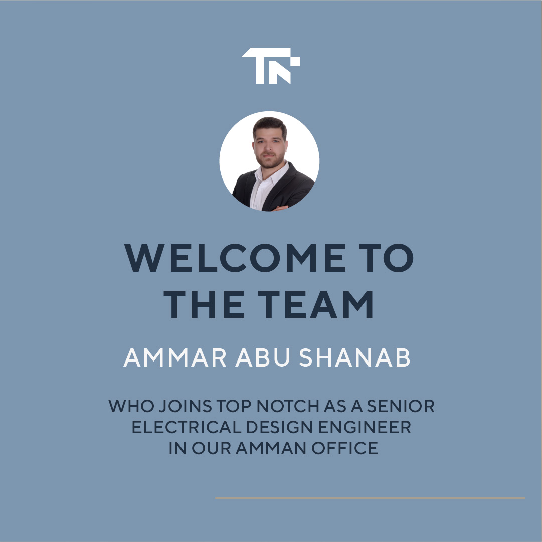 TopNotch_Eng's tweet image. Welcome to the team, Ammar Abu Shanab
#newrecruit #electricalengineering #electricaldesignengineer #electricaldesign #jordan #amman #UAE #KSA #saudiarabia #projects #construction