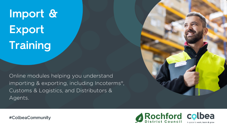 Business_RDC's tweet photo. Does your business need to know about #import & #export? @RochfordDC has partnered with @ColbeaBizAdvice to help you find out how to get started with the basics for FREE!
Sign up here if you're based in Rochford District: https://t.co/Kbv93B4f8x
#ColbeaCommunity https://t.co/5hgJ7ox0m3