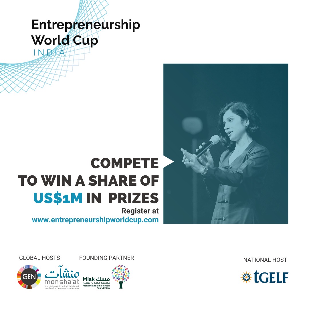 tGELF's tweet photo. Level up your business or business idea and participate in the #EntrepreneurshipWorldCup India.
Apply now at https://t.co/xL8uLkhVCe and get a chance to win US $1M!
#EntrepreneurshipWorldCup #EWC2022 #EWCIndia #entrepreneurship #startup #pitch #competition #prize #contest #event https://t.co/ntaa23gP2s