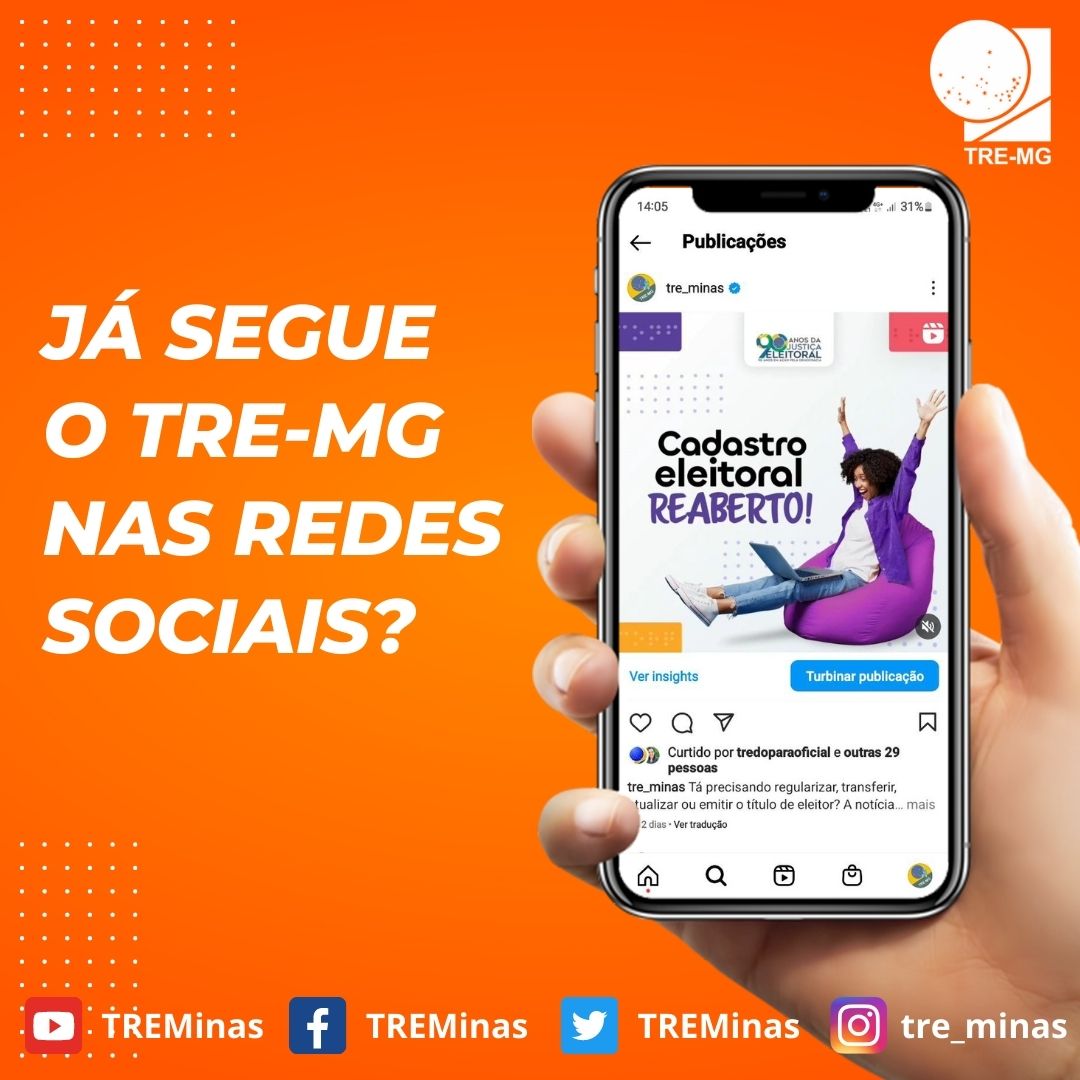 TREMinas's tweet photo. O #TREminas está presente nas principais plataformas digitais para levar informações oficiais até você! https://t.co/tlMKYOiKJ8