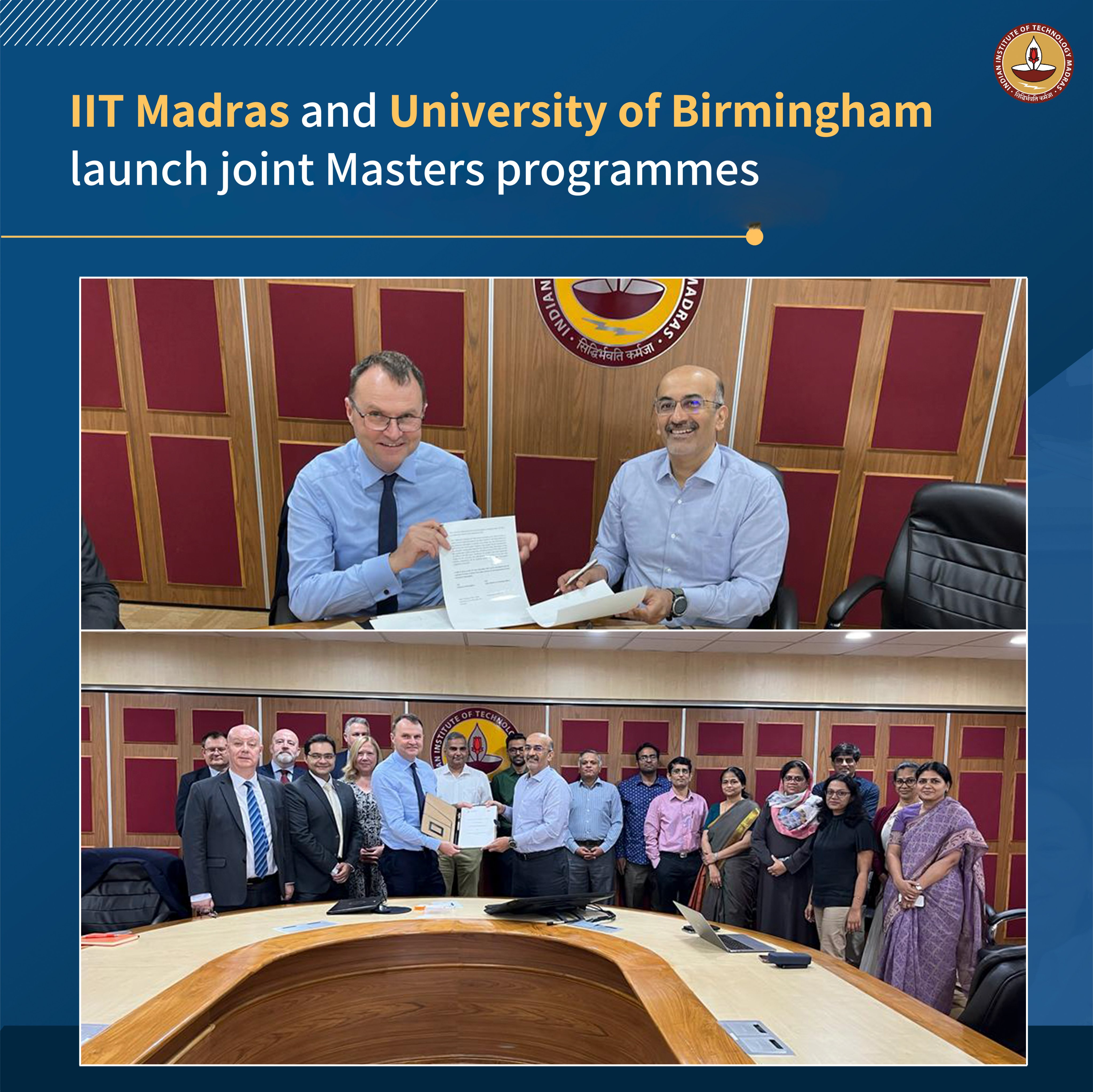 IIT Madras and University of Birmingham launch joint Masters