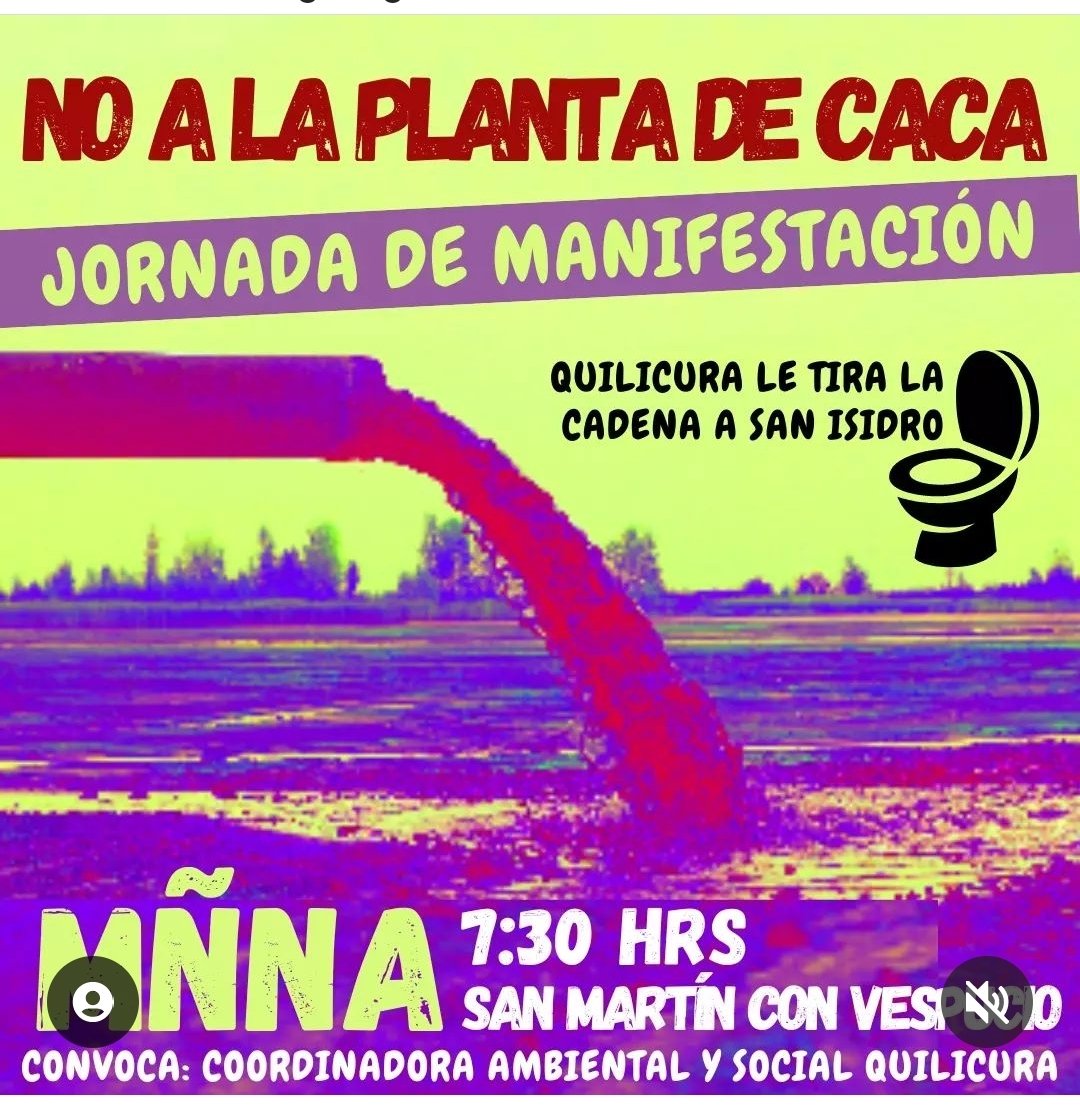 EowynHD_pb's tweet photo. @AlertaQuilicura  Hoy 23 de Noviembre las Seremis votan a las 15:30 la aprobación o rechazo de la instalación de la planta de aguas servidas en #Quilicura al lado del humedal.
#NoALaPlantaDeCaca https://t.co/wO6CedvAGj