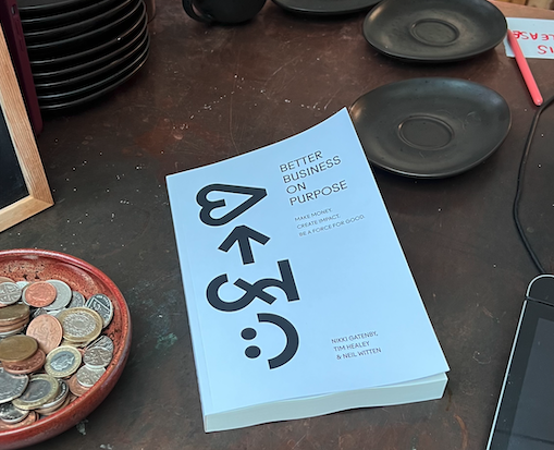 TimHealey's tweet image. It lives... Nice one The Yard Coffee, Norwich. Here's the first official siting "in the field" of my new book BBOP - Better Business on Purpose written with @nikkigatenby and @neilwitten, designed by @waynefick. #delighted #purpose #business #coffee @aldewji📚📈