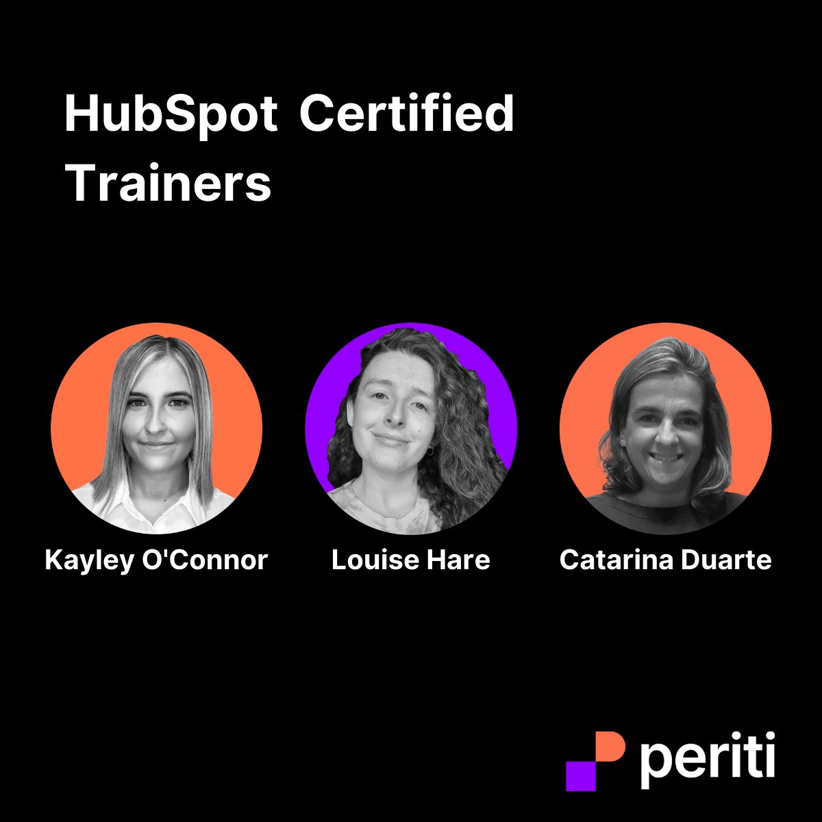 PeritiDigital's tweet photo. HubSpot Certified Trainers 🧑‍🏫

Congratulations to Kayley, Louise and Catarina who have officially become HubSpot Certified Trainers with @HubSpotAcademy! 🥳 

We always knew they were pros, and now @HubSpot  recognise that too! 

#HubSpotCertifiedTrainer #HubSpotPartner https://t.co/r3jPGbaVcI