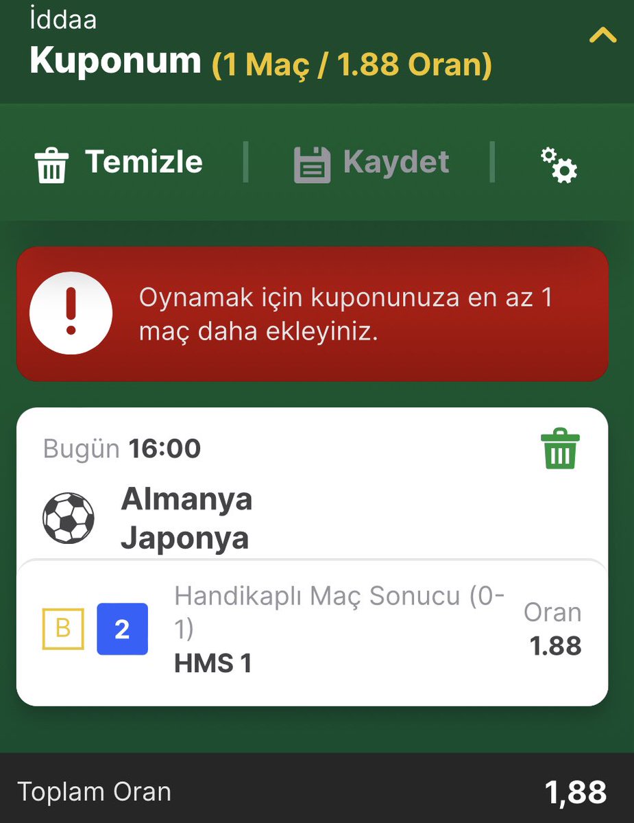 Japonya, Arabistan ve   Avusturalya'nın bulunduğu gruptan 2. olarak geldi. Almanya da Sane oynamayacak ama biz yine de panzerlerin 2 farklı kazanacağını düşünüyoruz.

#Qatar2022    #WorldCup #dunyakupasi #iddaa #bahis #bahistahmin #Japonya  #Almanya