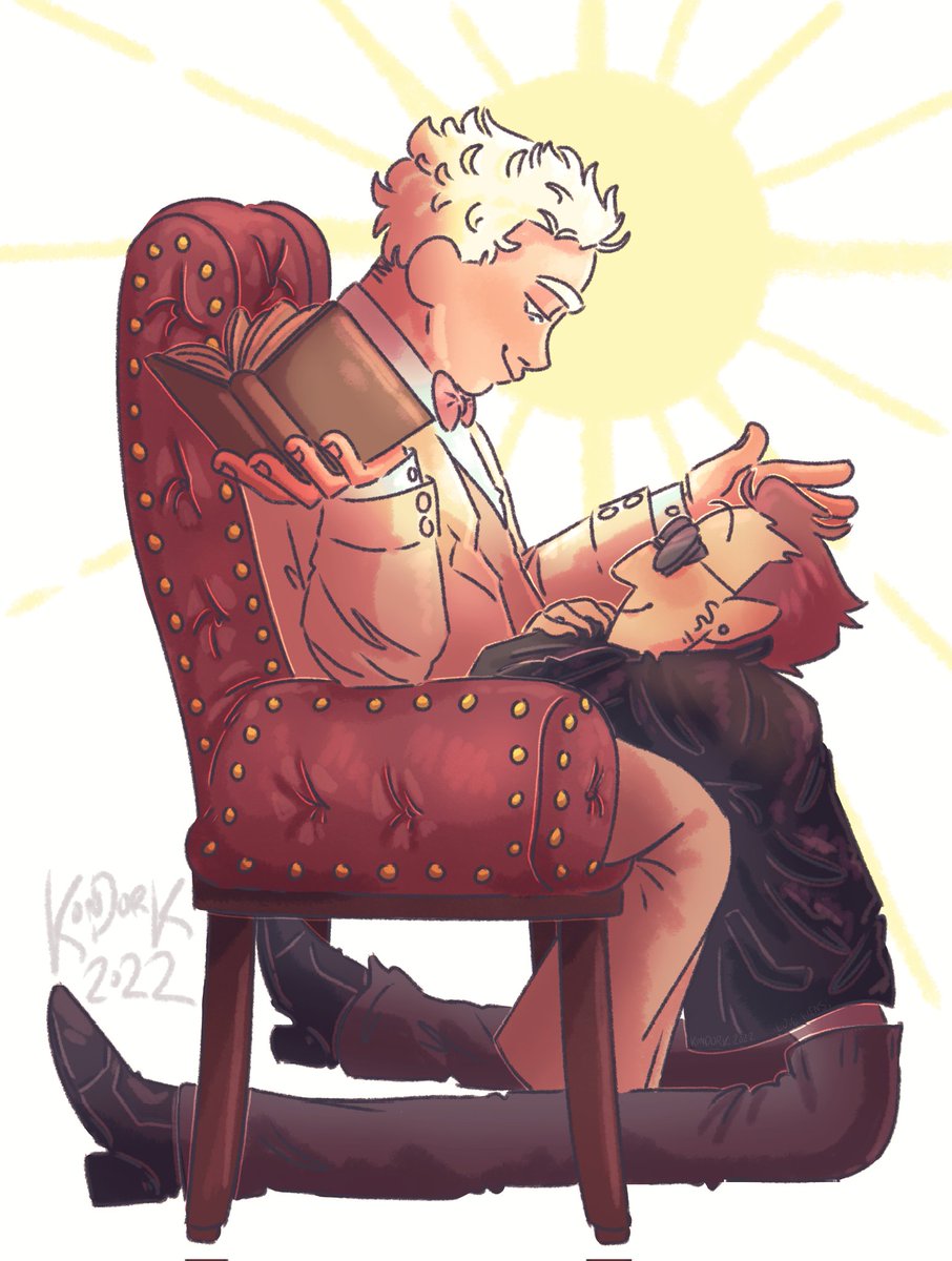 kondorksart's tweet photo. Told you it was gonna be cute 
#GoodOmens #GoodOmensFanArt https://t.co/GGSplIOYVt