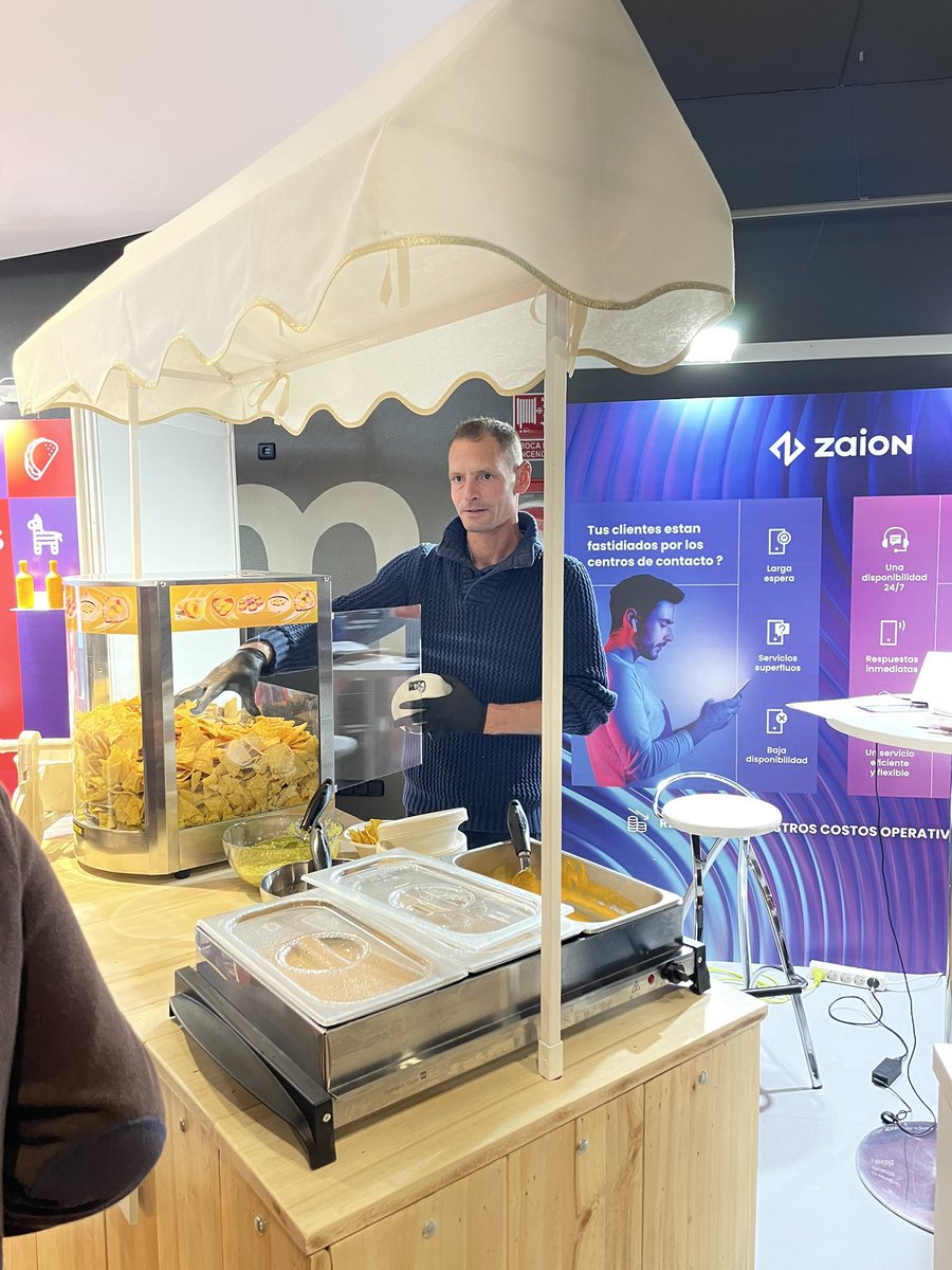 A partir de las 12:30 podrás disfrutar de la Food experiencia Nachos en el stand 27 de <a href="/Zaion_IA/">Zaion</a> #EXPORC22