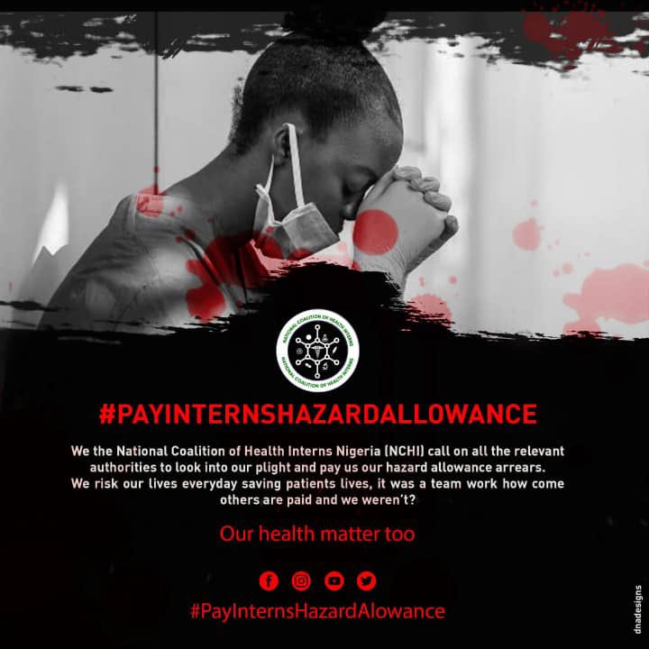 <a href="/Fmohnigeria/">Federal Ministry of Health, NIGERIA</a> <a href="/FinMinNigeria/">Federal Ministry of Finance</a> it is agreed that all health professionals working in the public institutions be paid their full #HazardAllowance arrears, we reach for implementation you come dey tell us nonsense agreement is agreement oo #PayInternsHazardAllowance  #NCHI