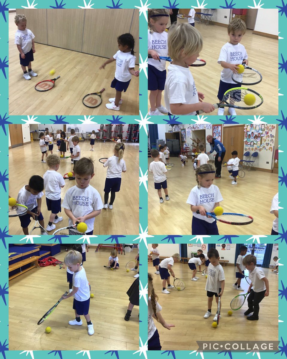 Reception had a great time learning how to hold a racket and practising ball control! Thank you <a href="/BoltonTeam/">Bolton Arena Tennis Academy</a> 😊