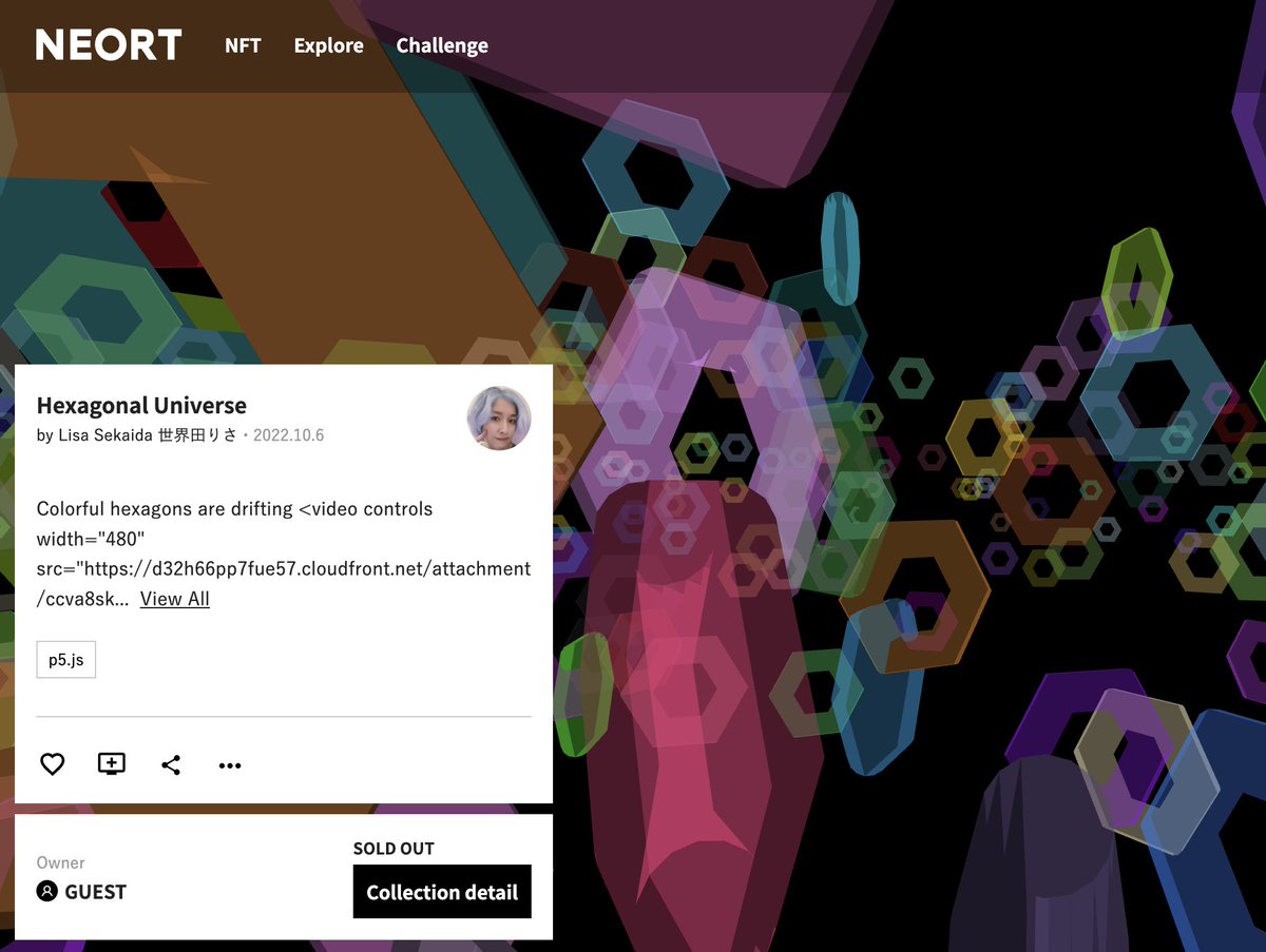 lisasekaida's tweet photo. SOLD OUT 🎉🎉🎉
My #generativeart has sold out two pieces in a row. I feel very happy💖
https://t.co/F9c543k7iE

#NFTJapan #NFT #NFTs #NFTArt #NFTCommunity  #NFTartist #Art #p5js https://t.co/ngtACJ1JG9