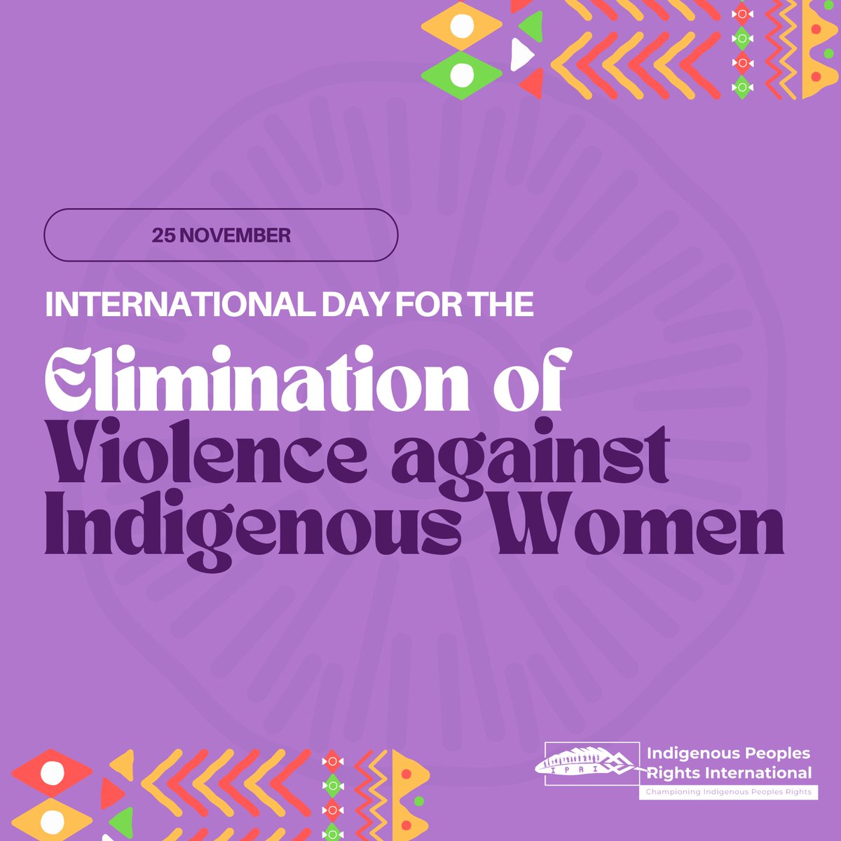 IPRightsIntl's tweet photo. 🟣 #IndigenousWomen who defend their rights face differentiated impacts due to their work. Today, we name some of the violence we experience and reaffirm the call to guarantee dignified and safe conditions to exercise our work as indigenous women defenders. 
#WeAreIndigenous #25N https://t.co/I5eAFZ5gTu