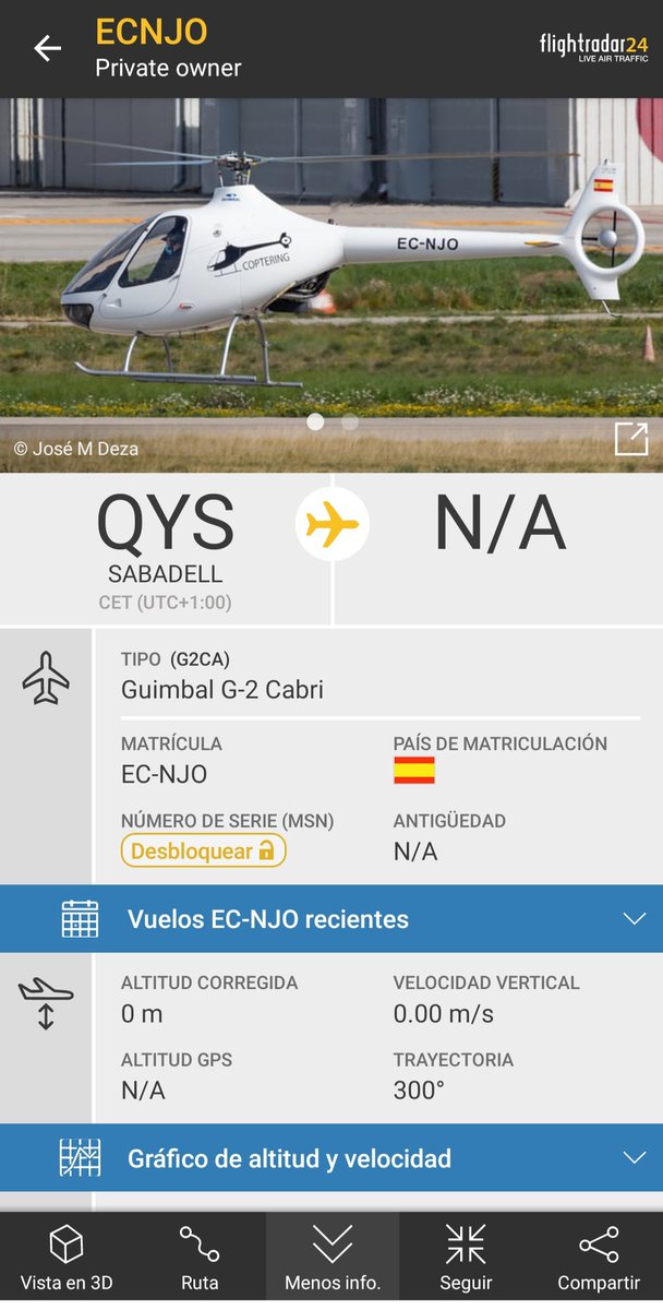 Sergisanchez77's tweet photo. @FlightradarCAT este helicóptero estaba dando vueltas por creixell i muy bajo al lado de la autopista https://t.co/JBZQzzqvEp