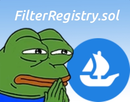 0xInuarashi's tweet image. I spent over 1000 USD poking at OpenSea's new Filter Registry so you don't have to.
Here's what I found.
🧵