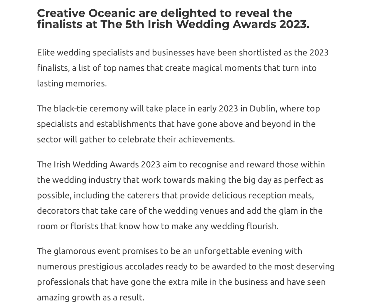 nbphotodesign7's tweet photo. What a start to the day!!🤩🥳 Absolutely delighted to have been shortlisted as a finalist in The Irish Wedding Awards 2023 in the category of Wedding Photographer of the Year. https://t.co/ztLvECfmty