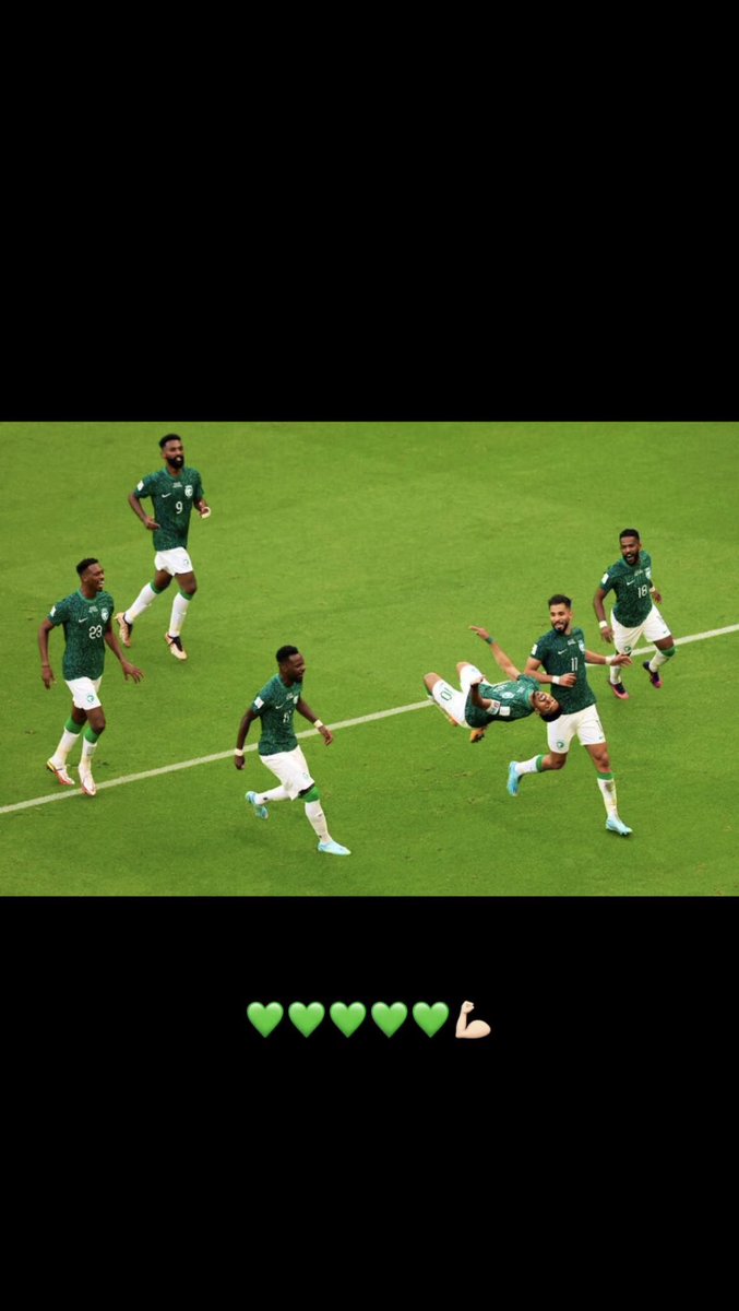 i7ussain_'s tweet photo. #السعوديه_الارجنتين 
👏🏻👏🏻💚💚 https://t.co/b1jlnABeeD