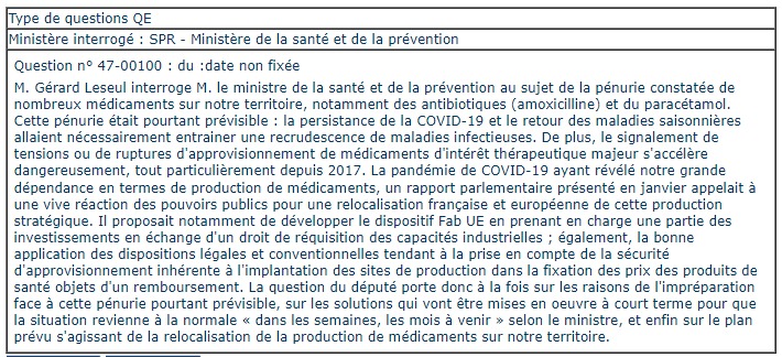 LeseulG's tweet photo. Ma question écrite posée au Ministre de la Santé et de la prévention. https://t.co/B0WkidWI9t