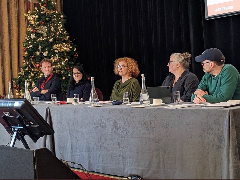 aideenkane's tweet image. amazing time with @abigaildisney and @kathyhughesfilm at @CorkFilmFest thank you @roisingeraghty, @traceyferg &amp;amp; Fiona Clark for inviting @amerdreamdoc, a powerful interview with Abby by @unamullally fabulous panel with @ScreenIreland @2012Niamh @trevorbirney @lightboxent @djp_v