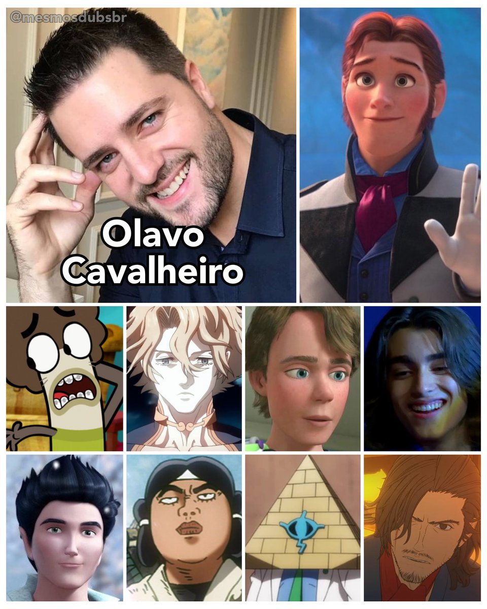 Personagens Com os Mesmos Dubladores! on X: Um artista mega talentoso que  recentemente está voltando com tudo pra dublagem, o dublador e ator Olavo  Cavalheiro é absurdo de versátil! Olavo dubla o