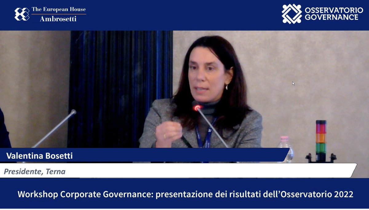 TernaSpA's tweet photo. #CorporateGovernance @Ambrosetti_: “La #PeerReview in #Terna ha funzionato perché fatta in modalità costruttiva, l’obiettivo è tenere conto dei feedback per migliorarsi. La vulnerabilità è una forza se la usiamo per migliorare” la Presidente #Terna #ValentinaBosetti #WSCDA https://t.co/xQqVPFov2w