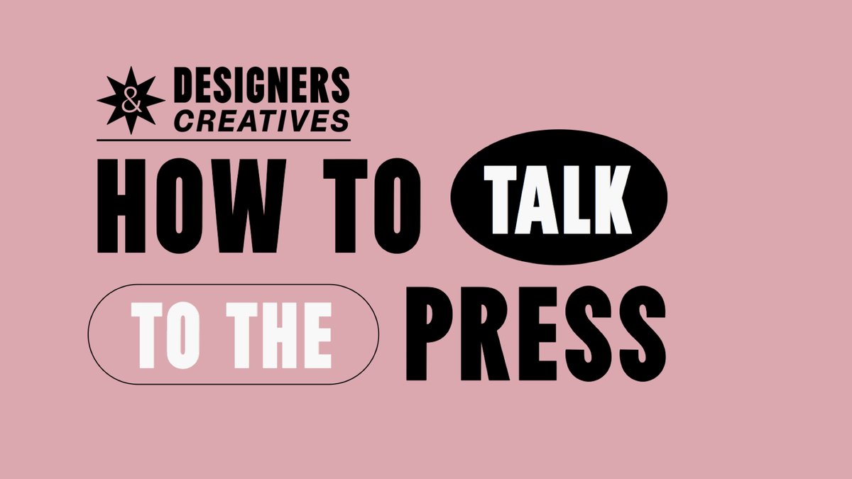 Designers &amp; Creatives: How to Talk to the Press, 30th November, 2pm. 

In this course I'll help you pitch to the press, write the perfect press release, give interviews and raise your profile in an efficient way without spending on PR. talkingtopress.com #designtwitter